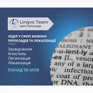 Бюро перекладів Lingvo Team. Письмові та усні переклади 70+ мов